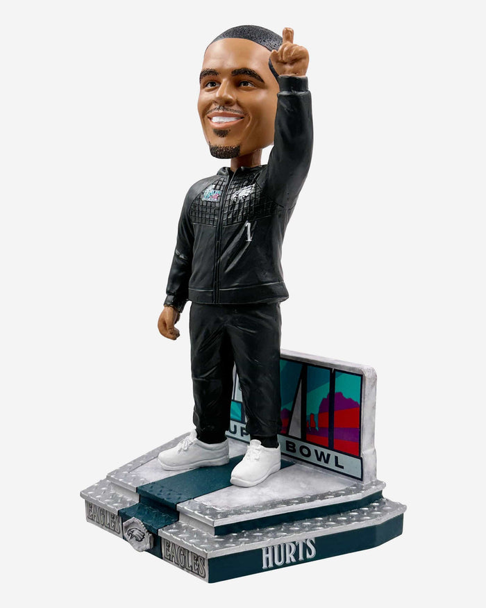 Jalen Hurts Philadelphia Eagles Super Bowl LVII Outfit Bobblehead FOCO - FOCO.com