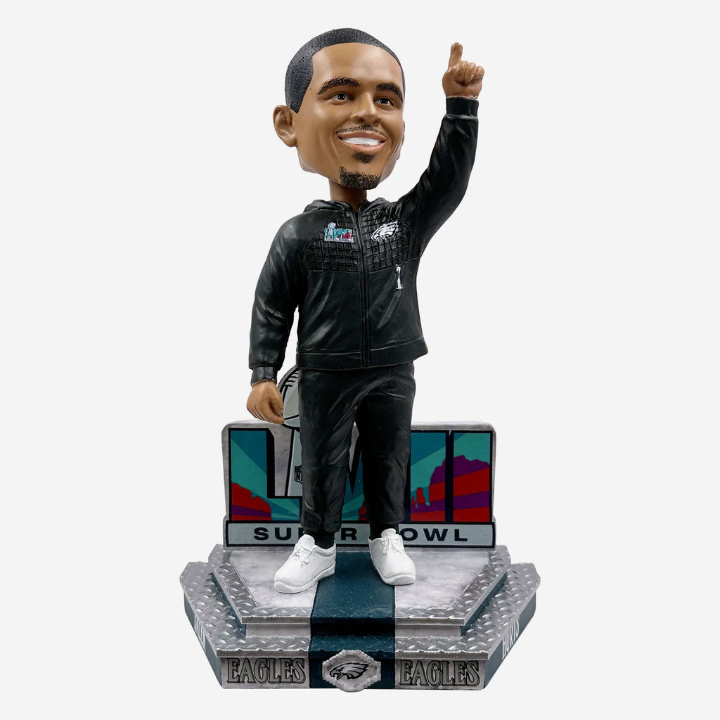 Jalen Hurts Philadelphia Eagles Super Bowl LVII Outfit Bobblehead FOCO - FOCO.com