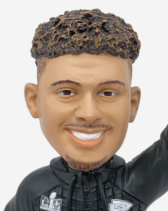 Patrick Mahomes Kansas City Chiefs Super Bowl LVIII Outfit Bobblehead FOCO - FOCO.com