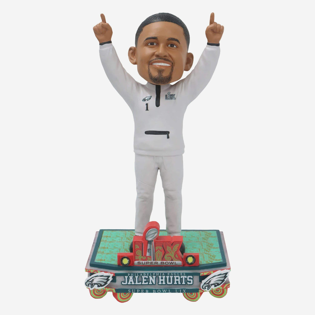 Jalen Hurts Philadelphia Eagles Super Bowl LIX Outfit Bobblehead FOCO - FOCO.com