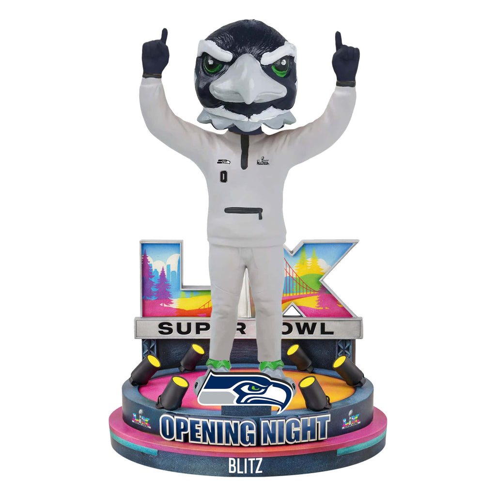 Blitz Seattle Seahawks Super Bowl LX Outfit Mascot Bobblehead