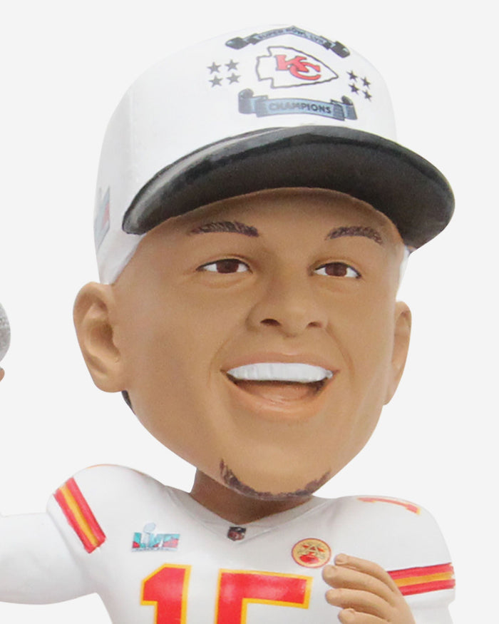 Patrick Mahomes Kansas City Chiefs Super Bowl LVII Champions 2X Super Bowl MVP Dual Bobblehead FOCO - FOCO.com