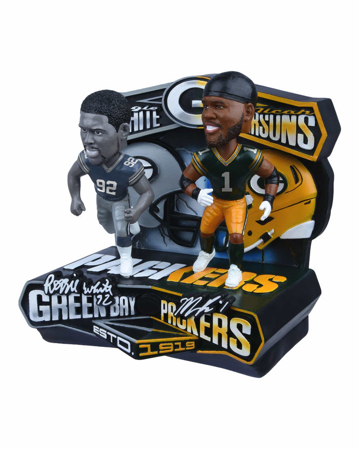 Reggie White & Micah Parsons Green Bay Packers Then and Now Bobblehead FOCO - FOCO.com