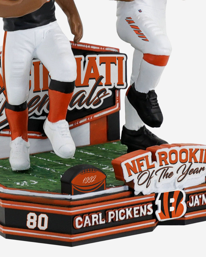 Carl Pickens & Ja'Marr Chase Cincinnati Bengals 1992 & 2021 Rookie of the Year Dual Bobblehead FOCO - FOCO.com