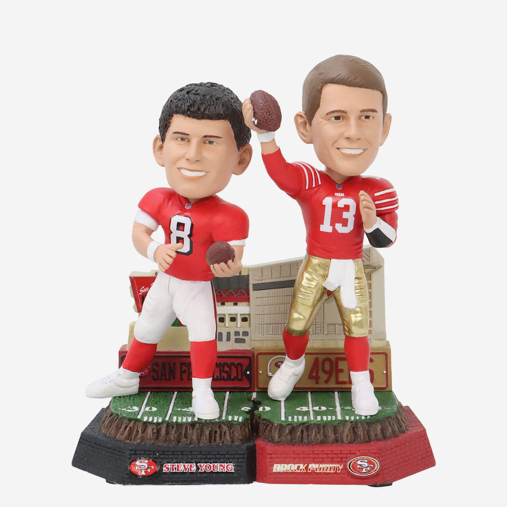 Steve Young & Brock Purdy San Francisco 49ers Then and Now Bobblehead FOCO - FOCO.com