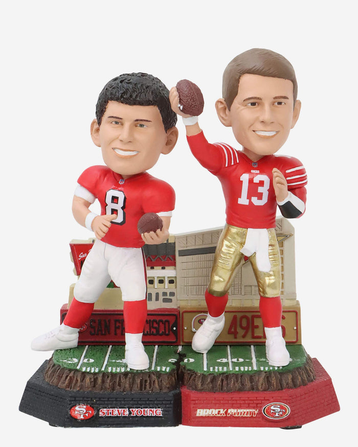 Steve Young & Brock Purdy San Francisco 49ers Then and Now Bobblehead FOCO - FOCO.com