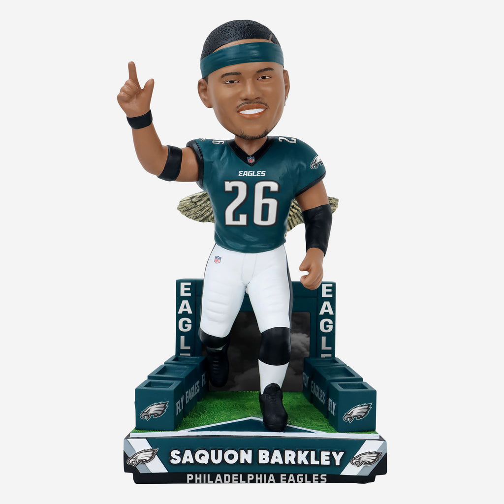 Saquon Barkley Philadelphia Eagles Tunnel Entrance Bobblehead FOCO - FOCO.com