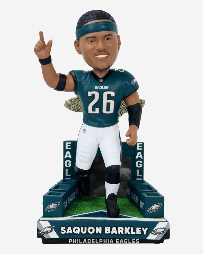 Saquon Barkley Philadelphia Eagles Tunnel Entrance Bobblehead FOCO - FOCO.com