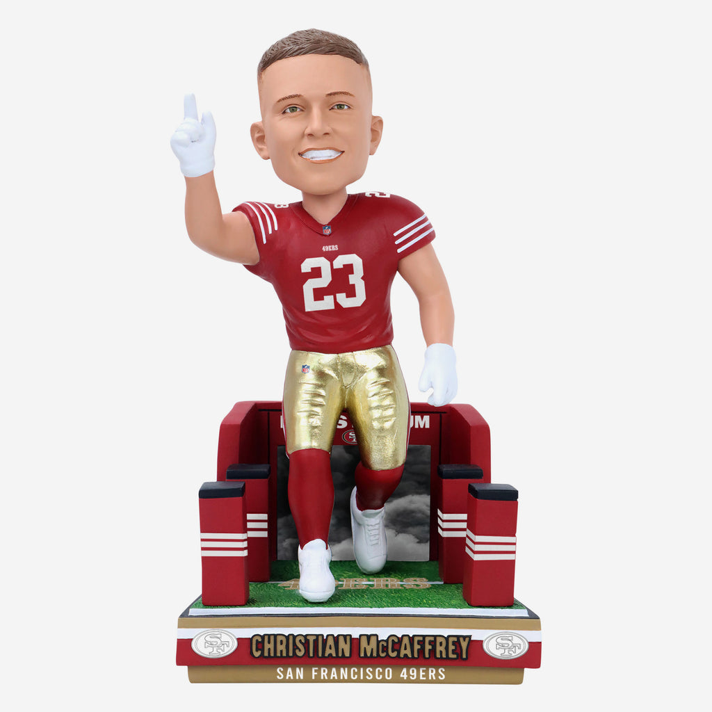 Christian McCaffrey San Francisco 49ers Tunnel Entrance Bobblehead FOCO - FOCO.com