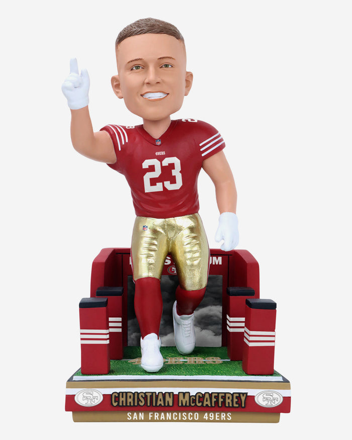 Christian McCaffrey San Francisco 49ers Tunnel Entrance Bobblehead FOCO - FOCO.com