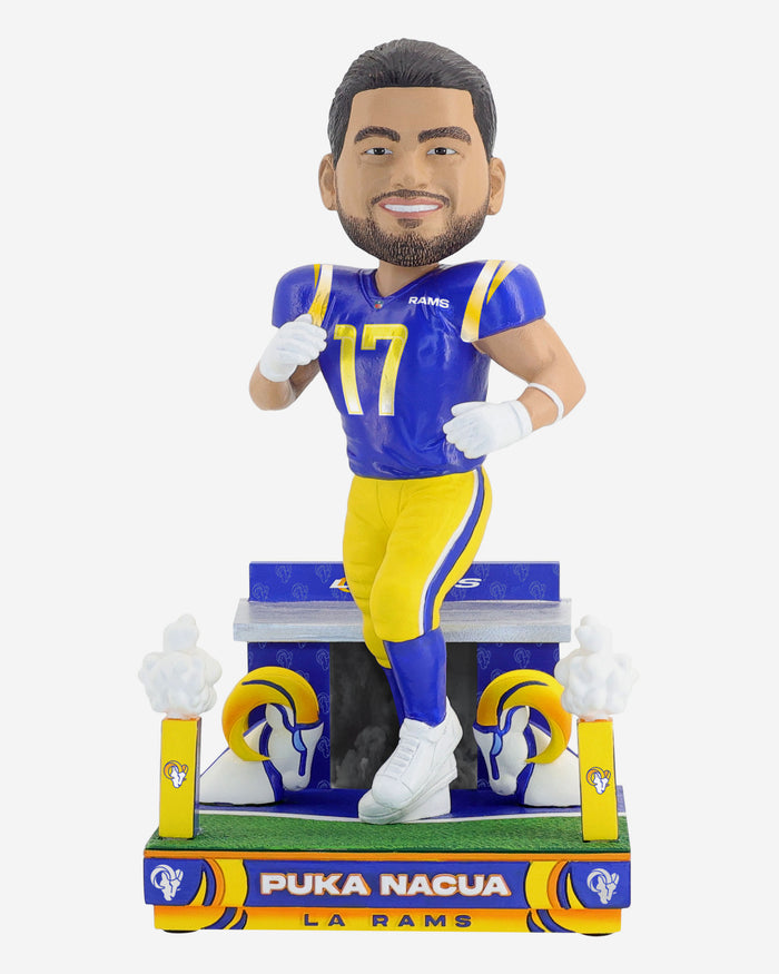 Puka Nacua Los Angeles Rams Tunnel Entrance Bobblehead FOCO - FOCO.com