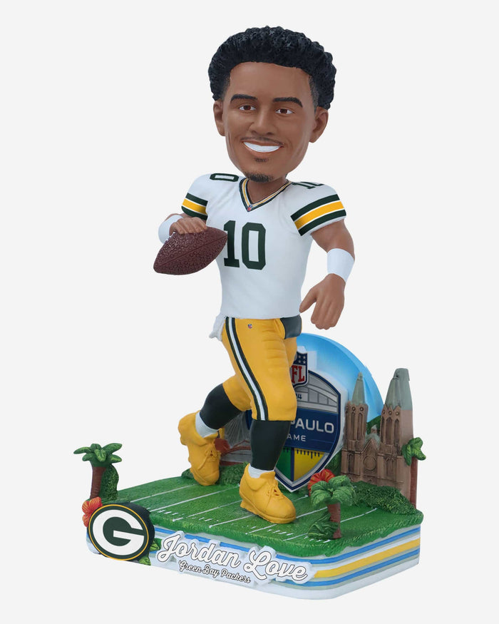 Jordan Love Green Bay Packers 2024 International Game Bobblehead FOCO - FOCO.com