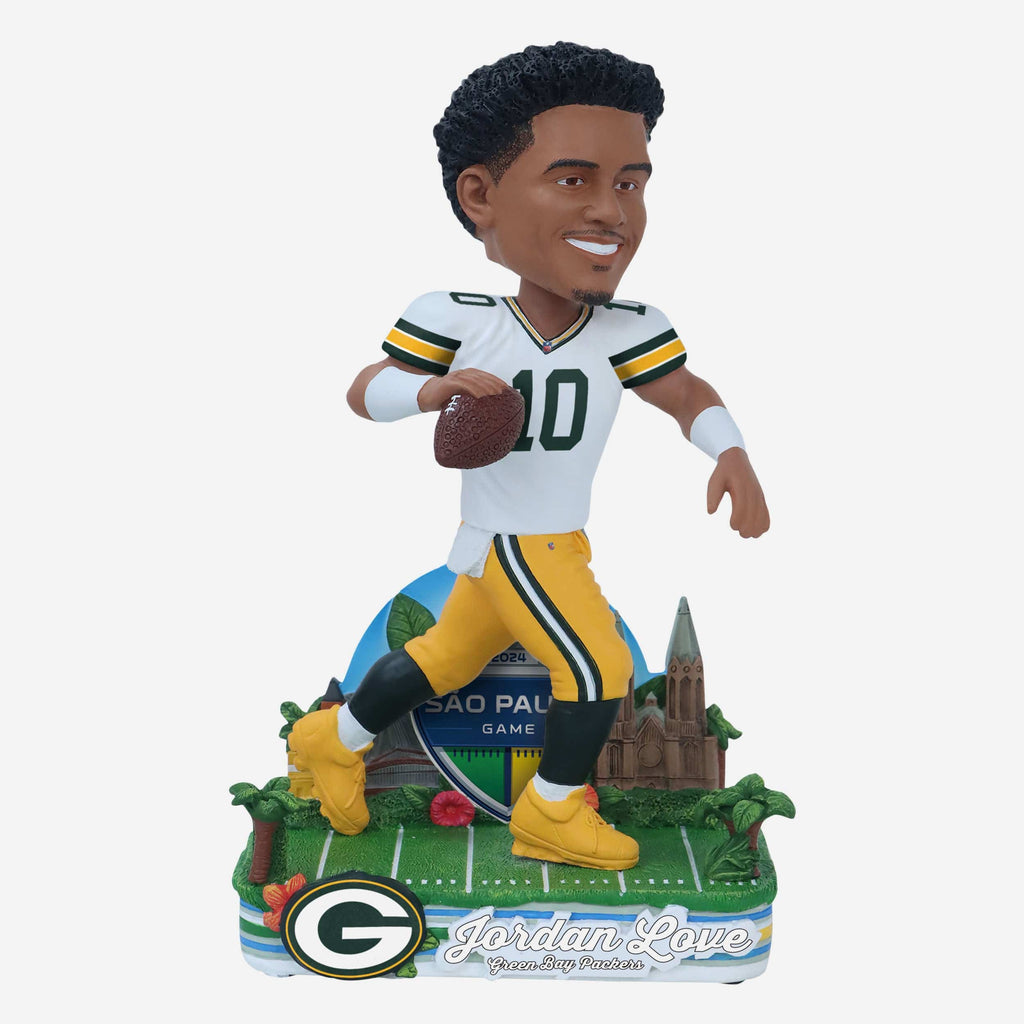 Jordan Love Green Bay Packers 2024 International Game Bobblehead FOCO - FOCO.com