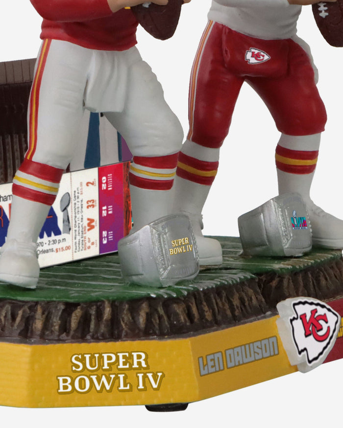 Len Dawson & Patrick Mahomes Kansas City Chiefs Super Bowl Champions Then and Now Bobblehead FOCO - FOCO.com