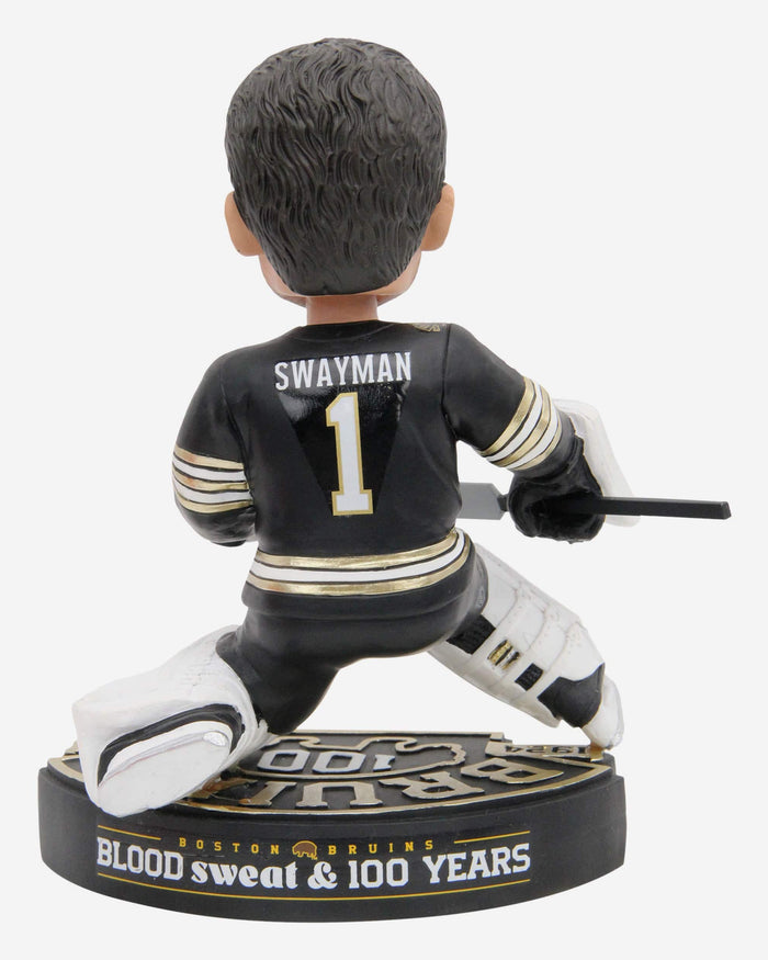 Jeremy Swayman Boston Bruins 100th Anniversary Bobblehead FOCO - FOCO.com