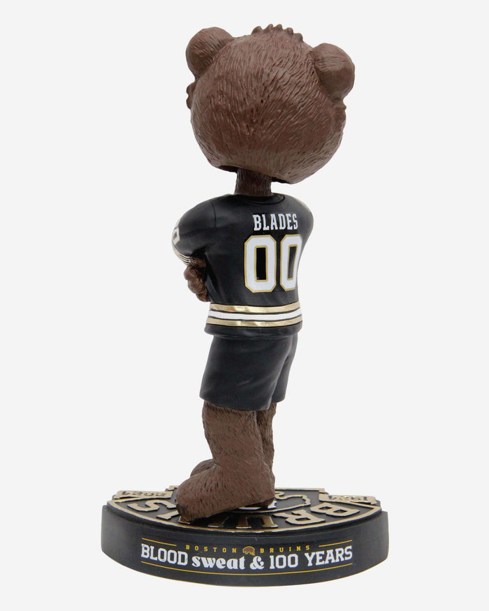 Blades the Bear Boston Bruins 100th Anniversary Mascot Bobblehead FOCO - FOCO.com