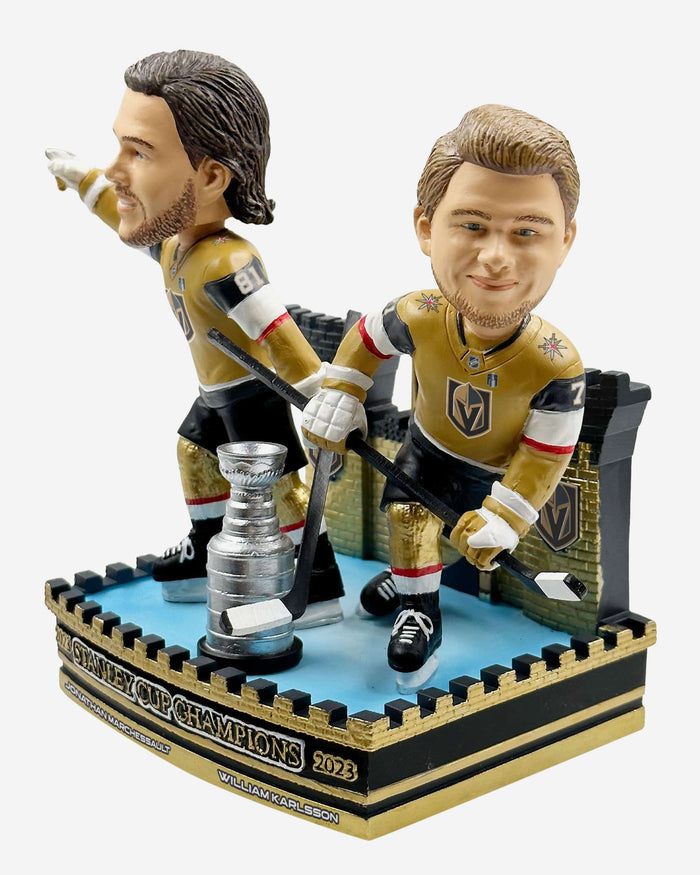 Jonathan Marchessault & William Karlsson Vegas Golden Knights 2023 Stanley Cup Champions Fortress Dual Bobblehead FOCO - FOCO.com