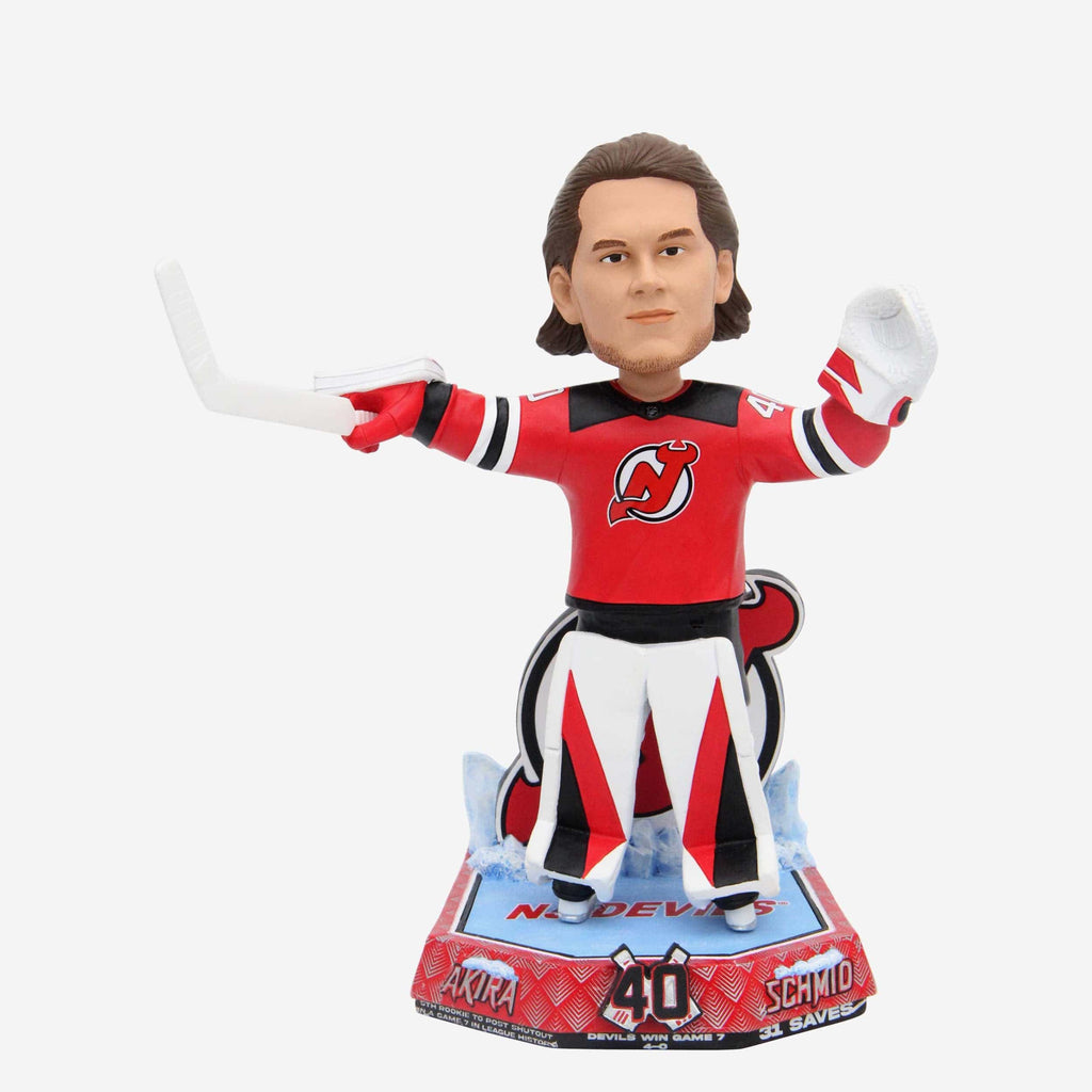 Akira Schmid New Jersey Devils Gamebreaker Bobblehead FOCO - FOCO.com