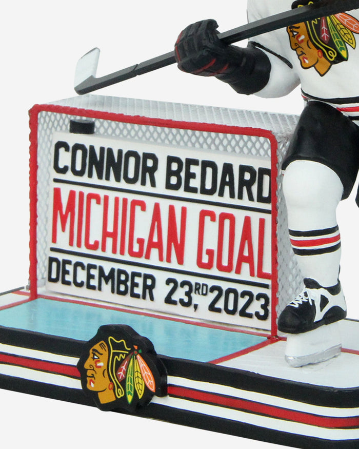 Connor Bedard Chicago Blackhawks Michigan Goal Bobblehead FOCO - FOCO.com