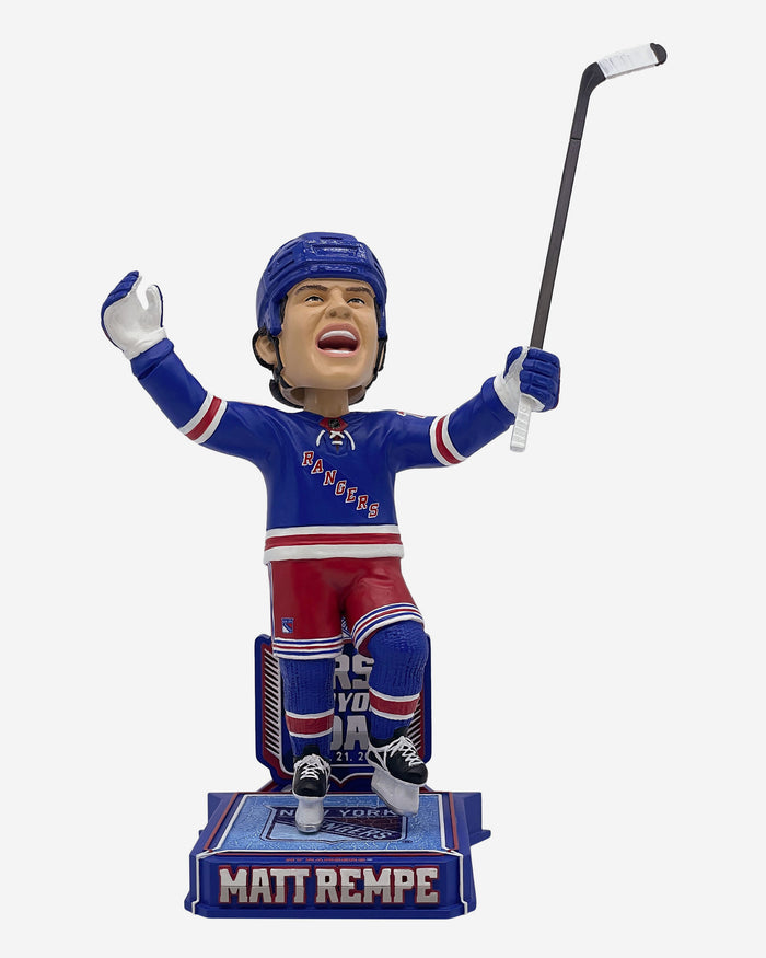 Matt Rempe New York Rangers First Playoff Goal Bobblehead FOCO - FOCO.com