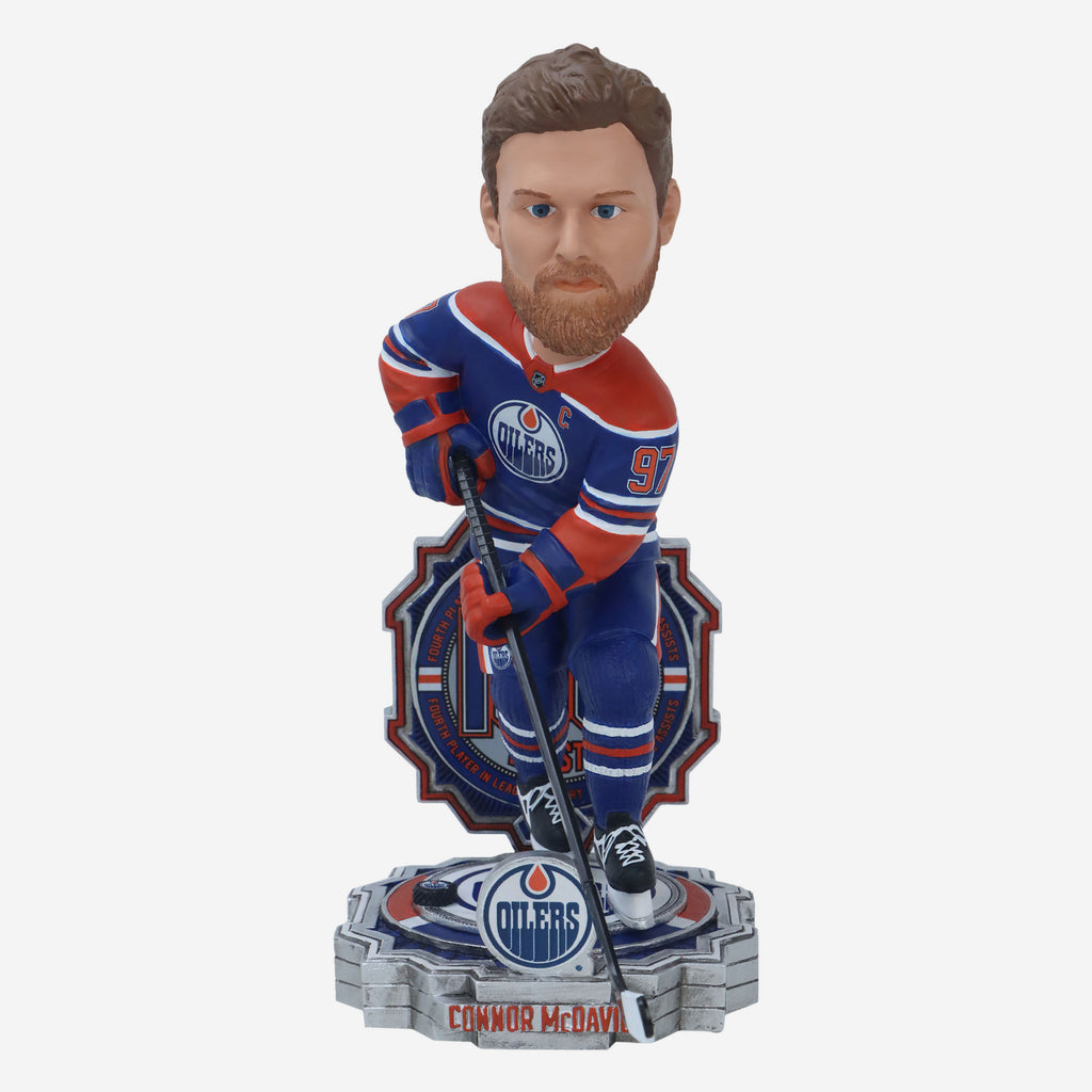 Connor McDavid Edmonton Oilers 100 Assists Bobblehead FOCO - FOCO.com