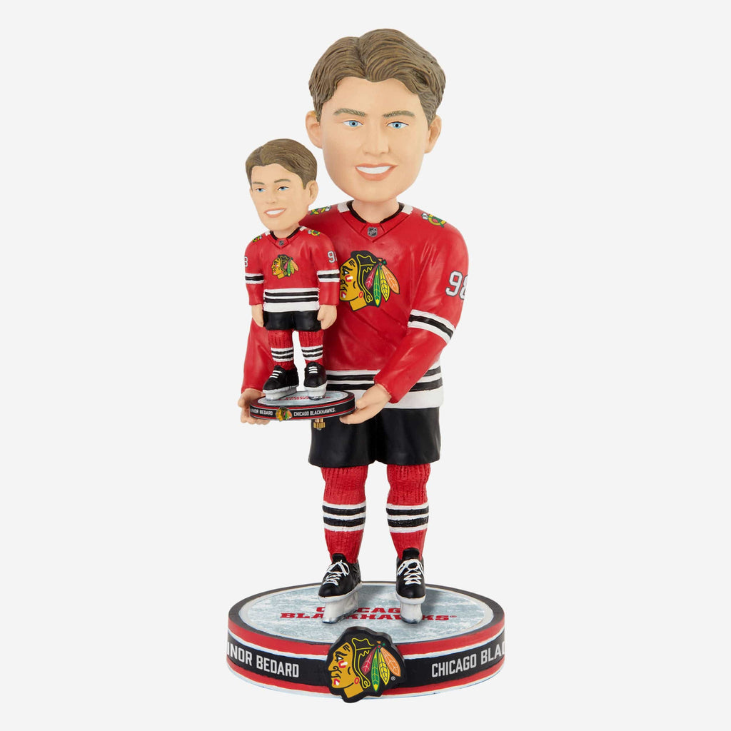 Connor Bedard Chicago Blackhawks Bobble Dubblz Bobblehead FOCO - FOCO.com