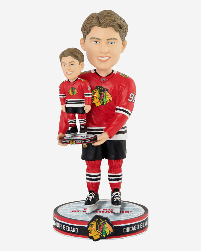 Connor Bedard Chicago Blackhawks Bobble Dubblz Bobblehead FOCO - FOCO.com