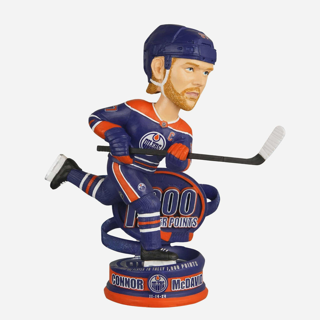 Connor McDavid Edmonton Oilers 1000 Career Points Bobblehead FOCO - FOCO.com