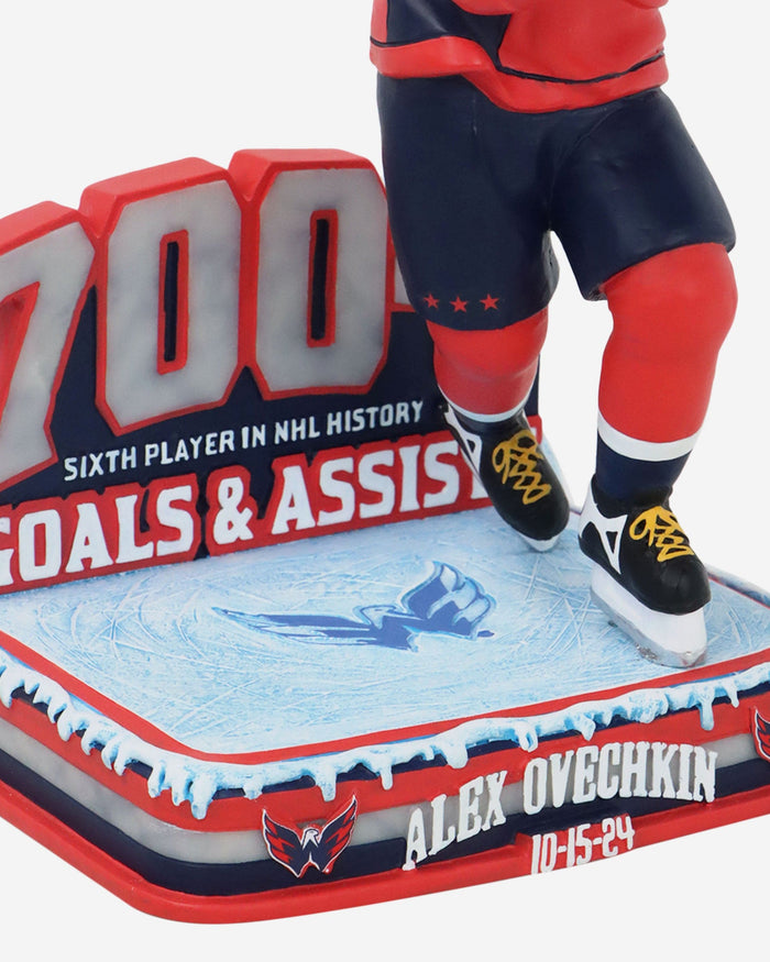 Alex Ovechkin Washington Capitals 700 Assists & 700 Goals Career Milestone Bobblehead FOCO - FOCO.com