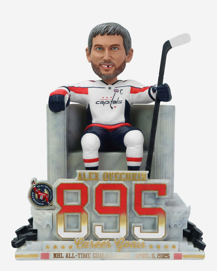 Alex Ovechkin Washington Capitals NHL All-Time Goals Leader Bobblehead FOCO - FOCO.com