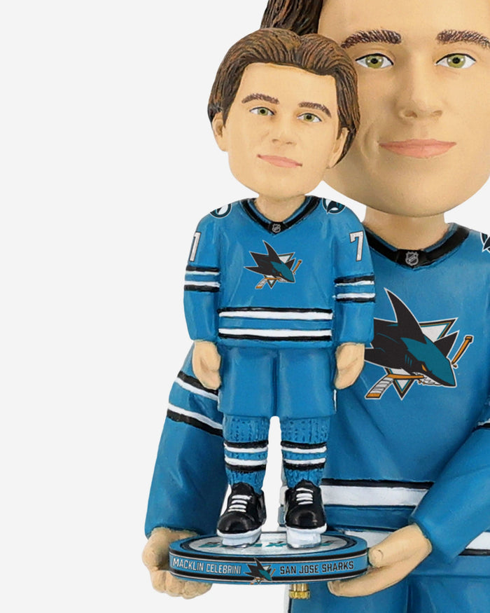 Macklin Celebrini San Jose Sharks Bobble Dubblz Bobblehead FOCO - FOCO.com