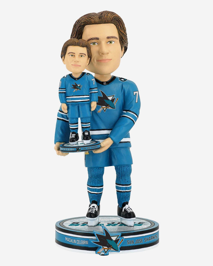 Macklin Celebrini San Jose Sharks Bobble Dubblz Bobblehead FOCO - FOCO.com