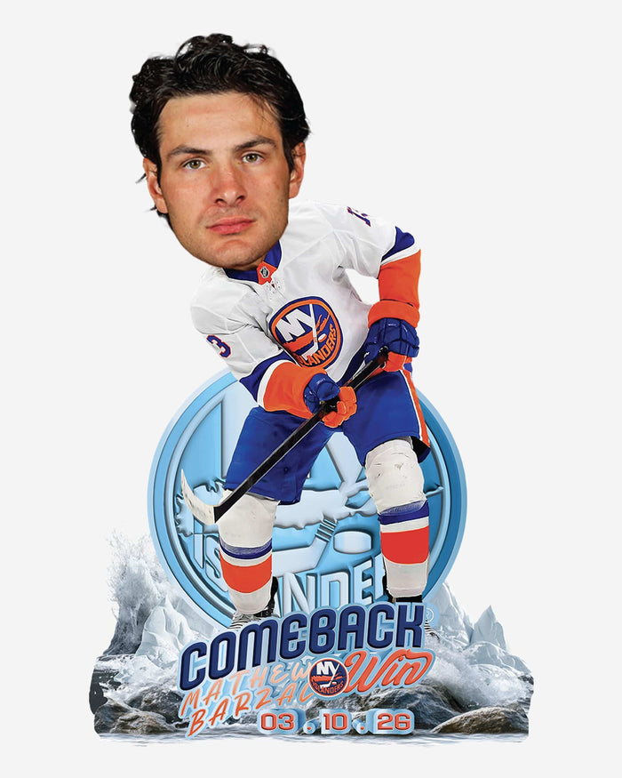 Mathew Barzal New York Islanders Comeback Overtime Win Bobblehead FOCO - FOCO.com