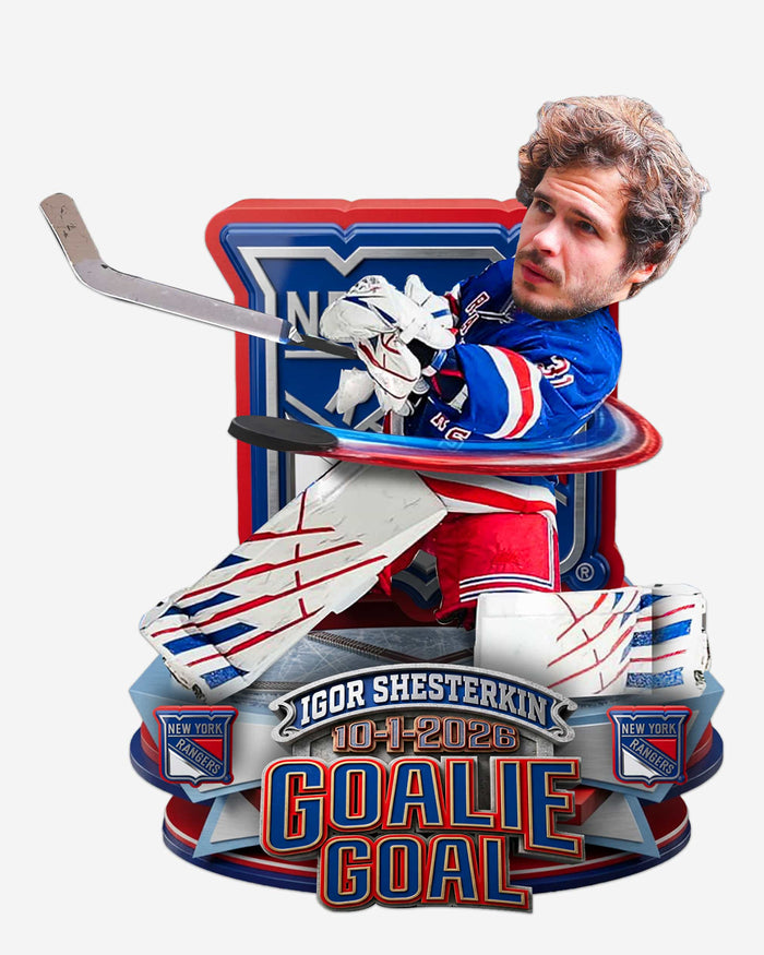Igor Shesterkin New York Rangers First Goalie Goal in Franchise History Bobblehead