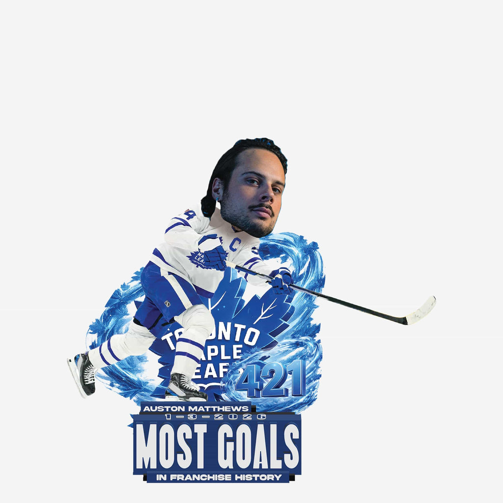 Auston Matthews Toronto Maple Leafs Most Goals In Franchise History Bobblehead