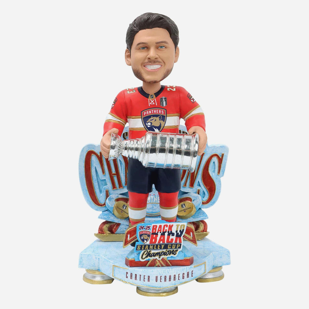 Carter Verhaeghe Florida Panthers 2025 Stanley Cup Champions Celebration Bobblehead FOCO - FOCO.com