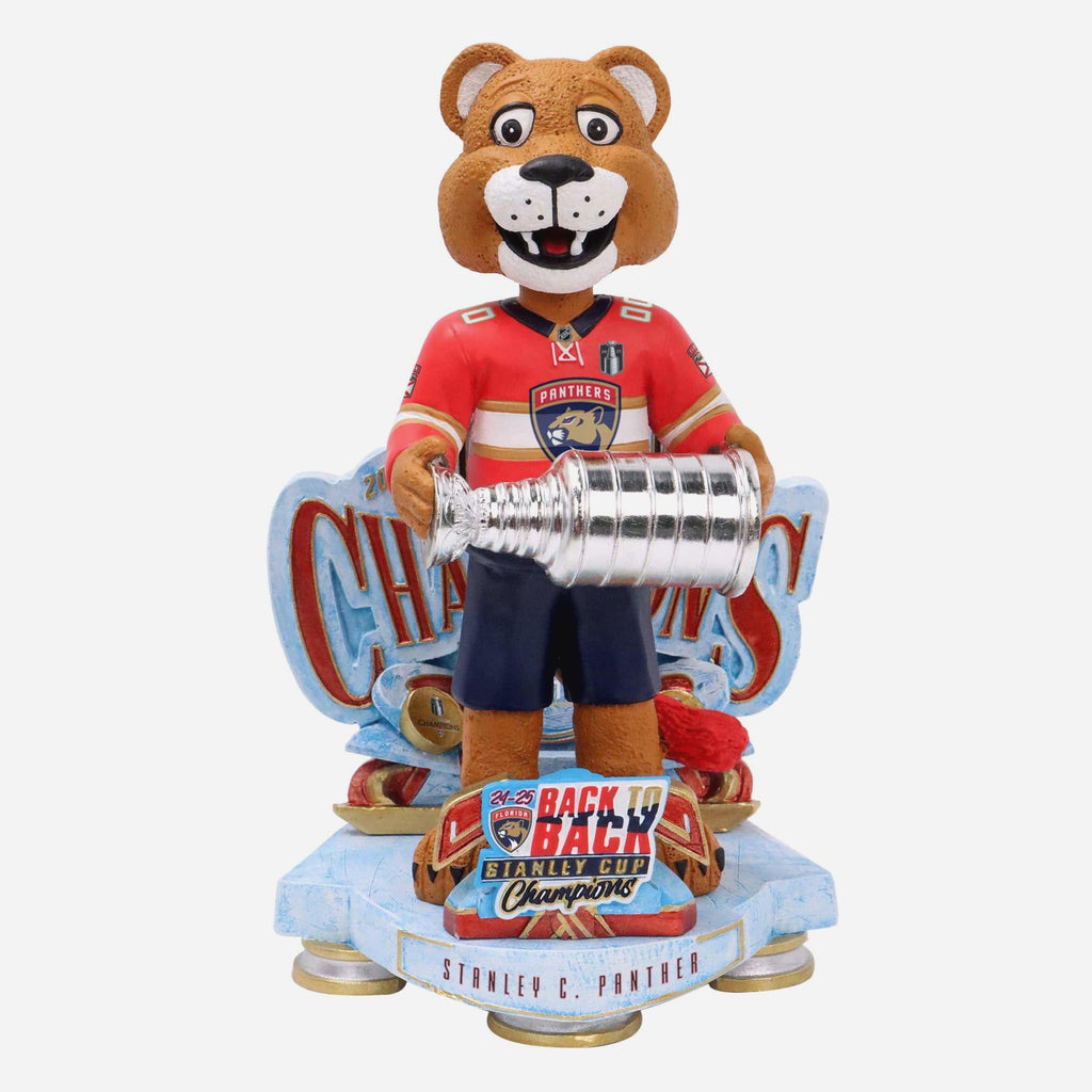Stanley C Panther Florida Panthers 2025 Stanley Cup Champions Celebration Mascot Bobblehead FOCO - FOCO.com