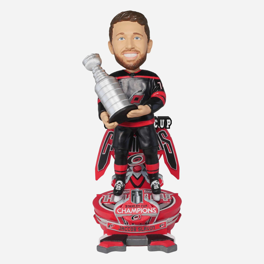 Jaccob Slavin Carolina Hurricanes 2026 Stanley Cup Champions Celebration Bobblehead FOCO - FOCO.com