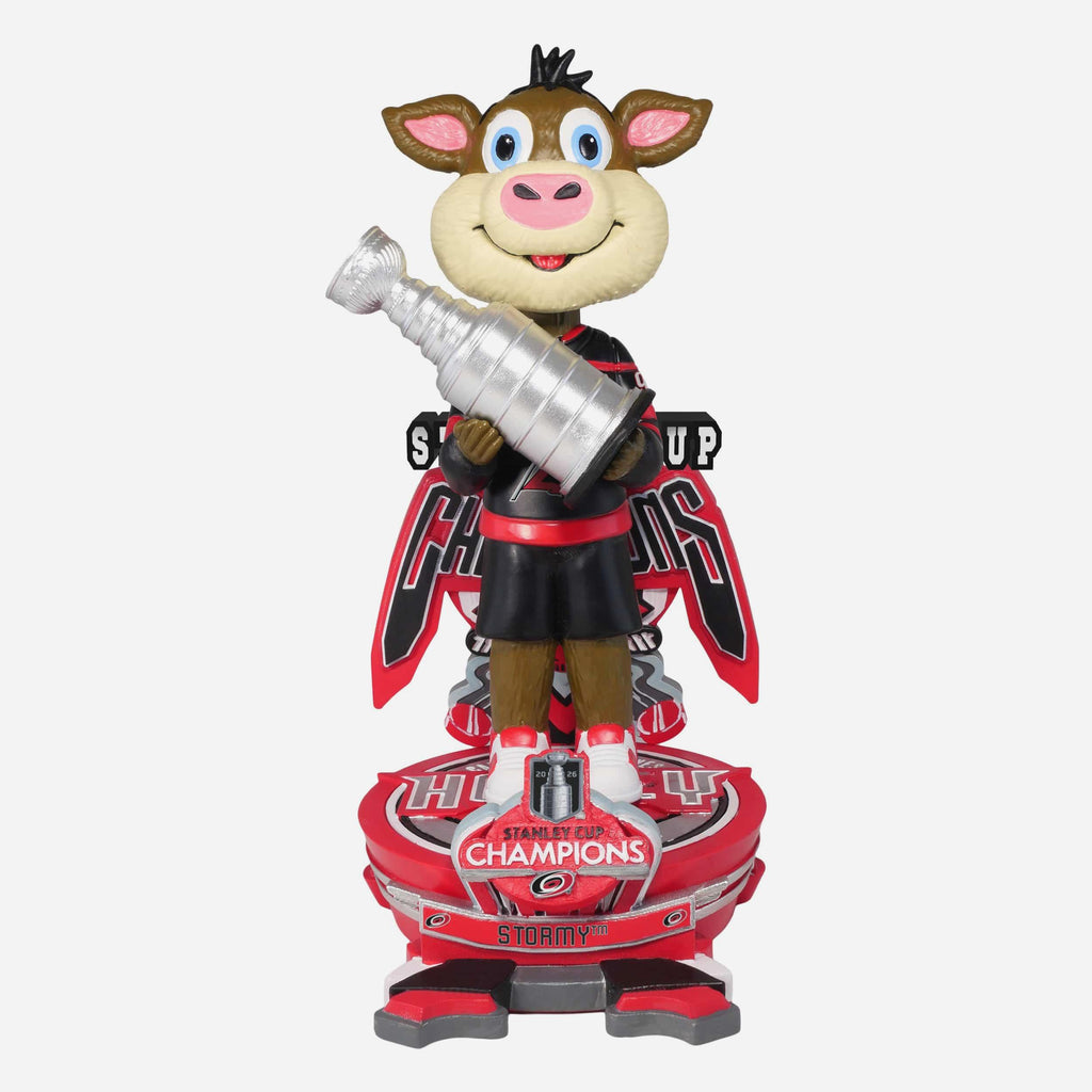 Stormy Carolina Hurricanes 2026 Stanley Cup Champions Celebration Mascot Bobblehead FOCO - FOCO.com