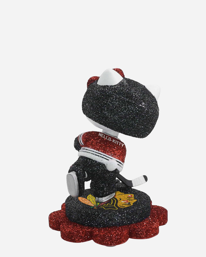 Chicago Blackhawks Hello Kitty® Glitter Mini Bobblehead FOCO - FOCO.com