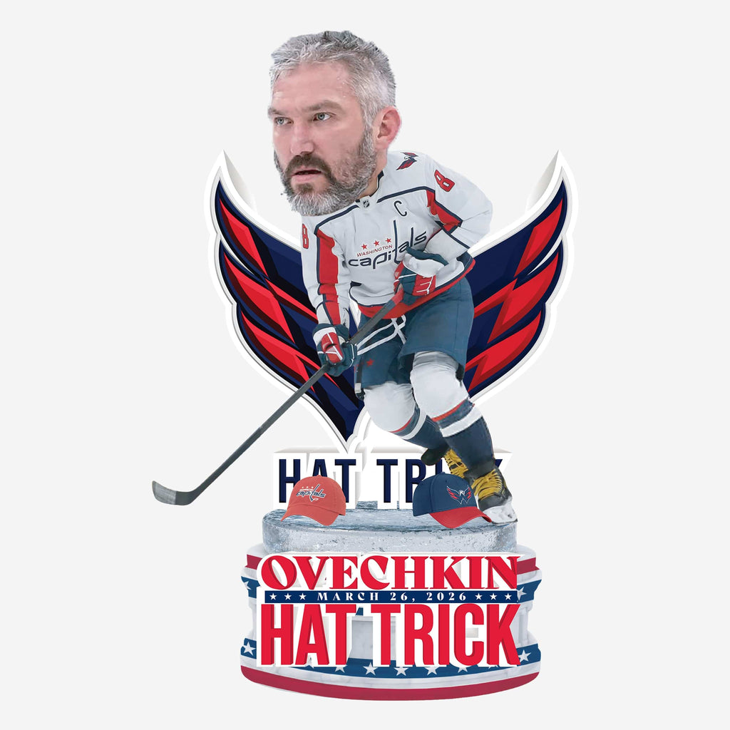 Alex Ovechkin Washington Capitals Hat Trick History Bobblehead