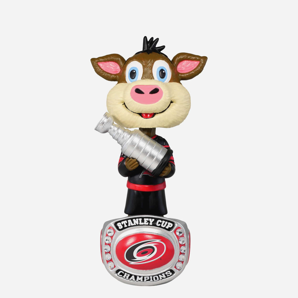 Stormy Carolina Hurricanes 2026 Stanley Cup Champions 6.5 in Ring Base Mascot Medium Bighead FOCO - FOCO.com