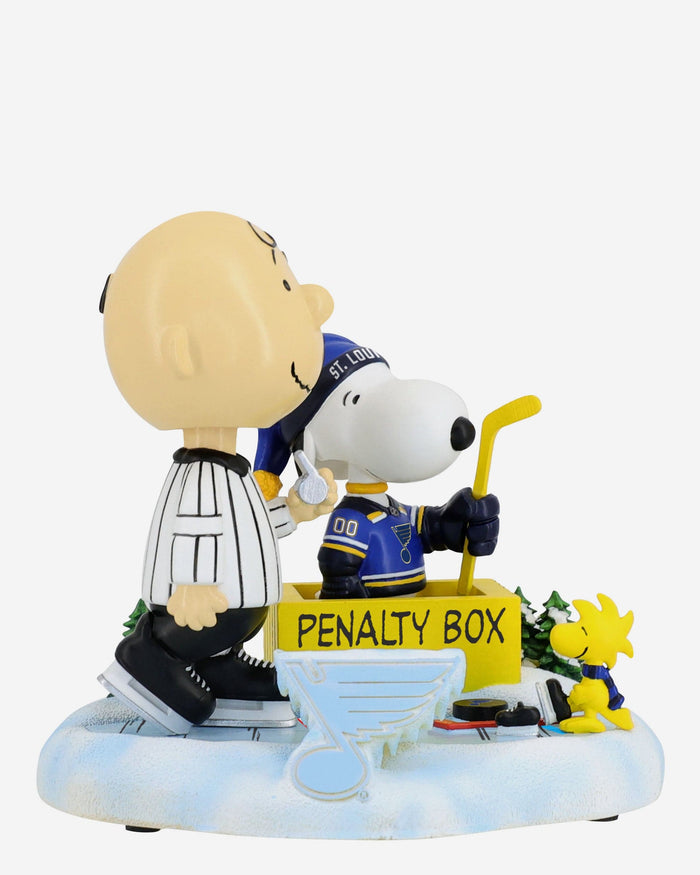 St Louis Blues Peanuts Penalty Box Mini Bobblehead Scene FOCO - FOCO.com