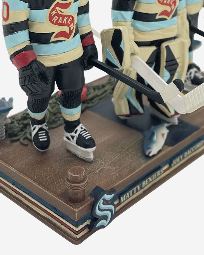 Seattle Kraken 2024 Winter Classic Fish Toss Entrance Mini Bobblehead Scene FOCO - FOCO.com