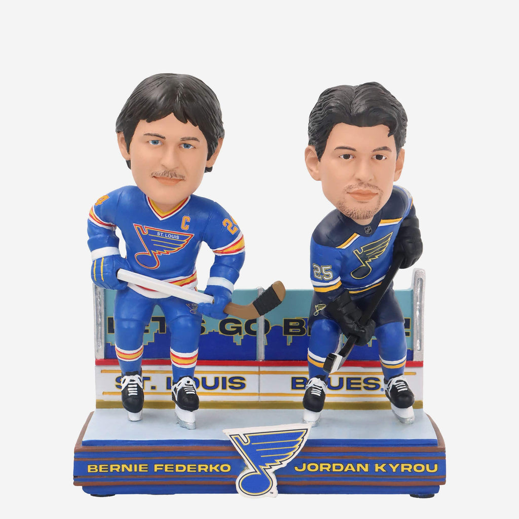 Bernie Federko & Jordan Kyrou St Louis Blues Then and Now Bobblehead FOCO - FOCO.com