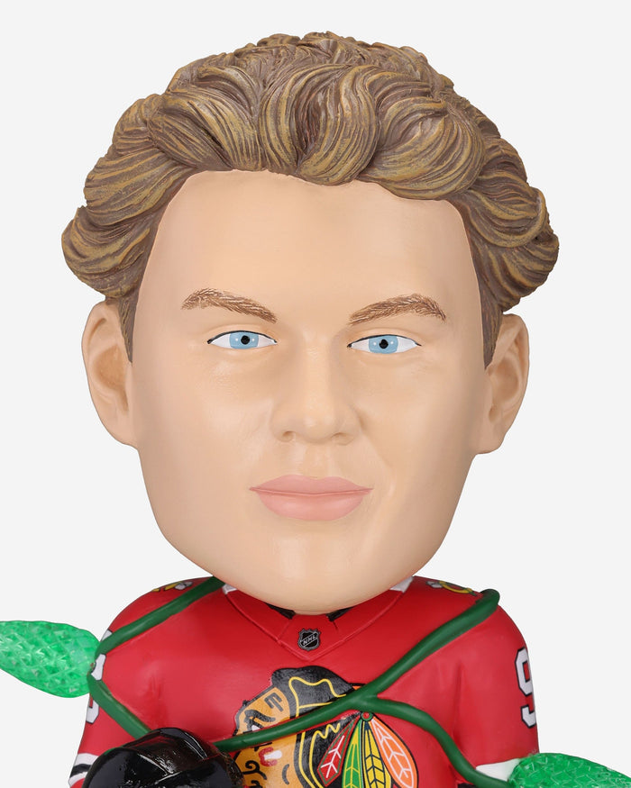 Connor Bedard Chicago Blackhawks Holiday Lights Bobblehead FOCO - FOCO.com