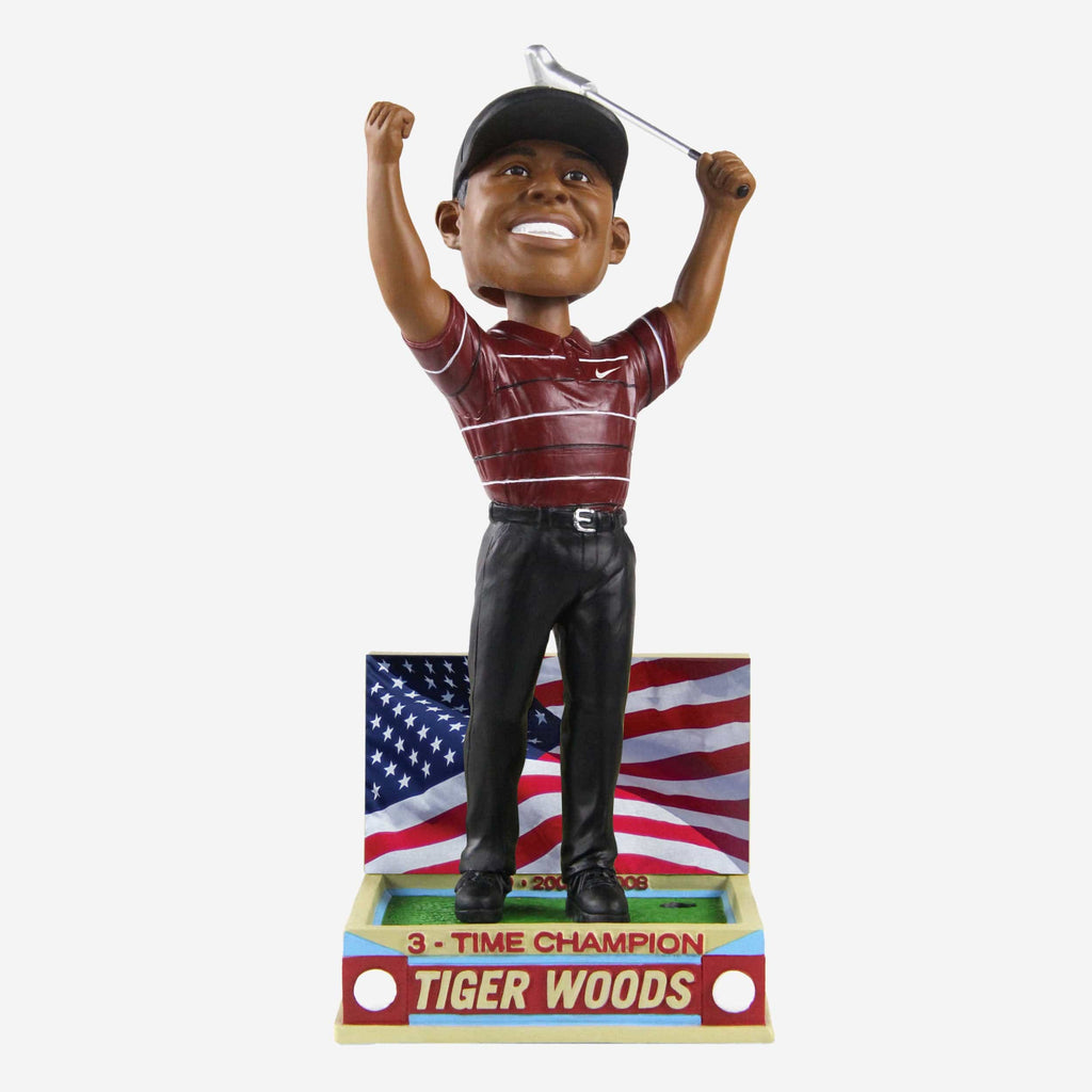 Tiger Woods 3x US Champion Bobblehead FOCO - FOCO.com
