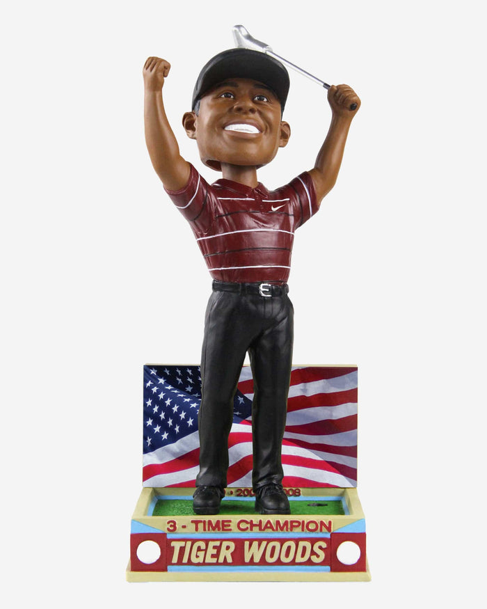 Tiger Woods 3x US Champion Bobblehead FOCO - FOCO.com