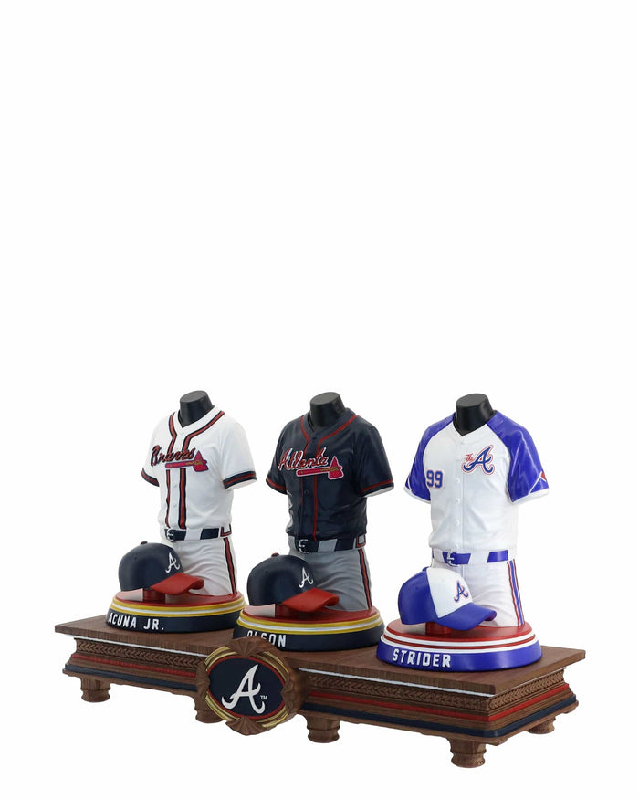Ronald Acuna Jr & Spencer Strider & Matt Olson Atlanta Braves 2026 Jersey Bust Triple Bobblehead