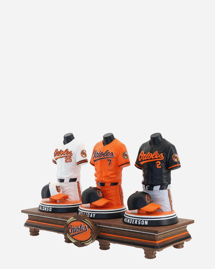 Pete Alonso & Jackson Holliday & Gunnar Henderson Baltimore Orioles 2026 Jersey Bust Triple Bobblehead FOCO - FOCO.com
